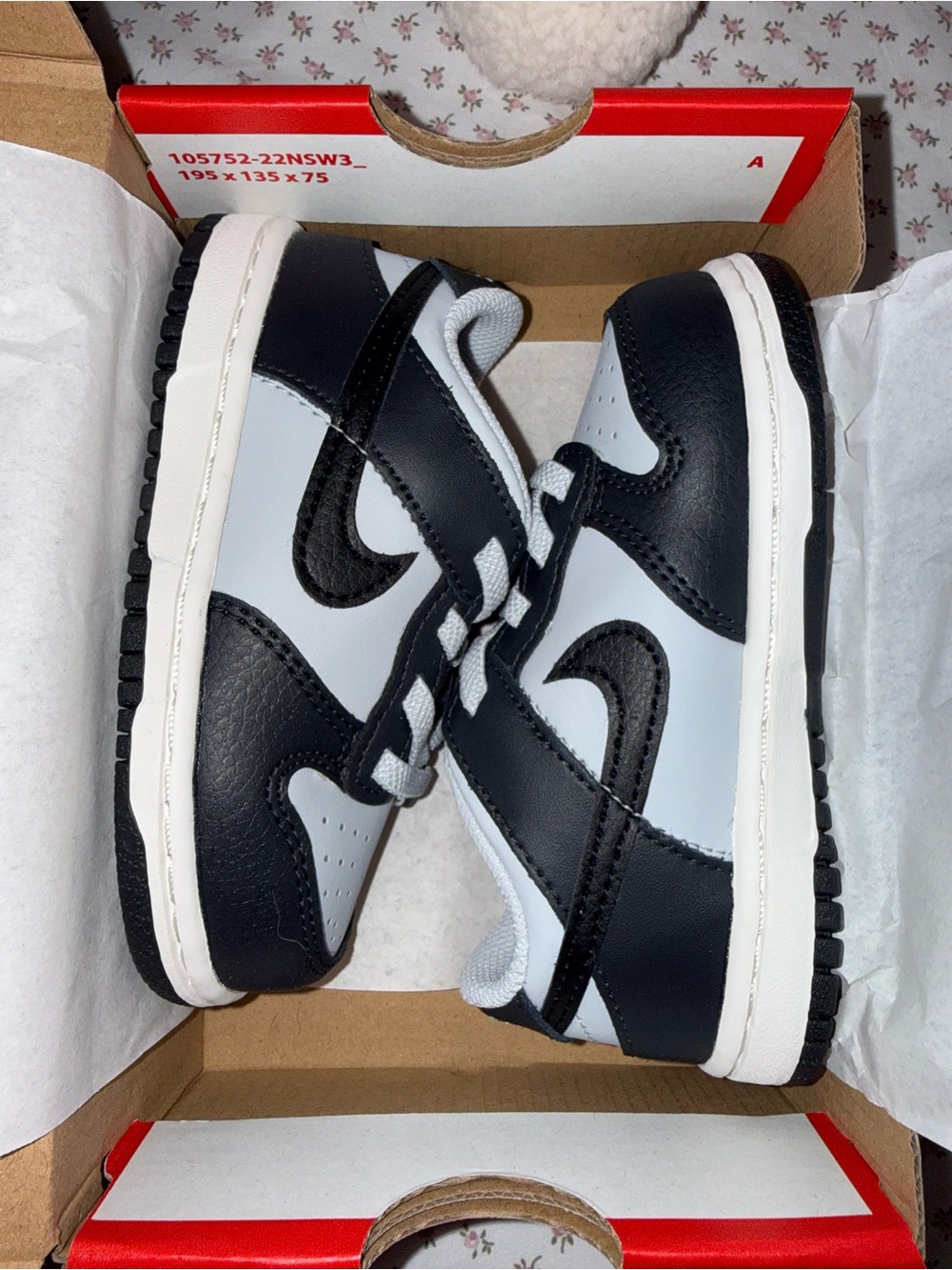 Nike Kids Black and White Low-Top Sneakers